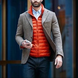 puffer vest under coat